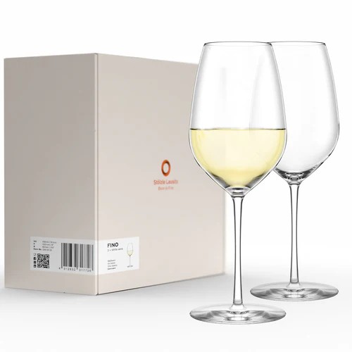Stölzle Lausitz Fino Weißweinglas 450 ml 2er Set – Prestige Line Kristallglas