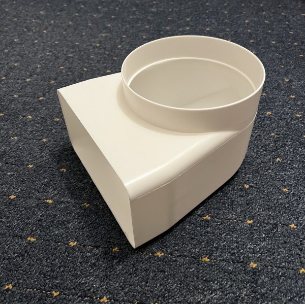 Umlenkstück für Direktanschluss Ø 150 mm weiß