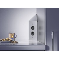 Ecksteckdose Typ ST3007/2-c edelstahl Ecksteckdose Typ ST3007/2-c edelstahl