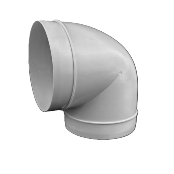 Rundbogen 90° Ø 150 mm Kunststoff weiß