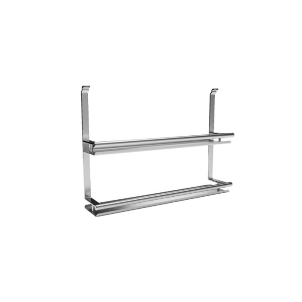 Gewürzbord 2-etagig Linero Style, Edelstahloptik B380 x T80 x H275mm