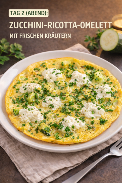 Zucchini-Ricotta-Omelett