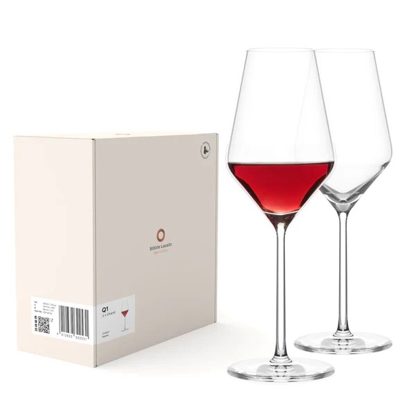 Stölzle Lausitz Chiantiglas Q1 mundgeblasen 2er Set