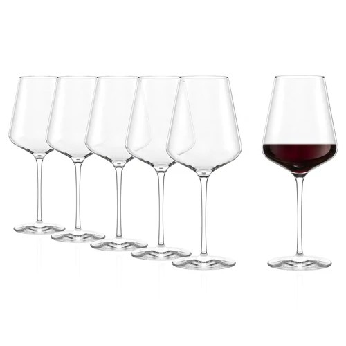Quatrophil Bordeauxglas 6er Set aus Kristallglas