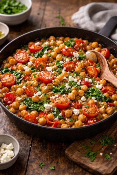 Tomaten-Kichererbsen-Pfanne