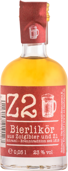 Z2 Bierlikör aus Zoiglbier & Z1 23 %vol. 0,05 L ( 20 Flaschen)