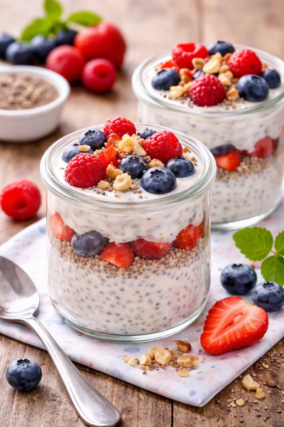 Cremiger-Chia-Joghurt-mit-Beeren