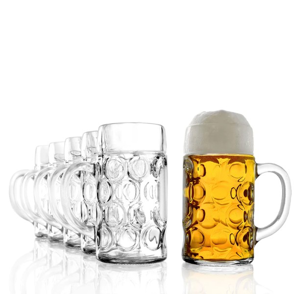 Bierkrug Isar 1000 ml - Set mit 6 Gläsern